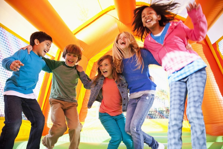 children-in-bounce-house