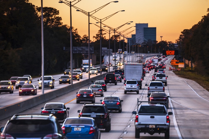 traffic-at-sunset