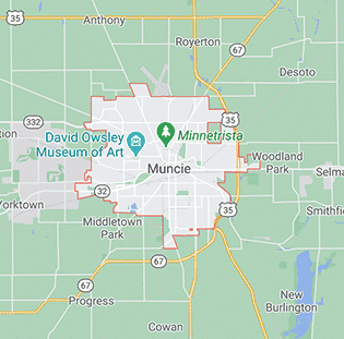 Muncie, Indiana Map