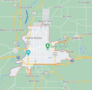 Terre Haute, Indiana Map