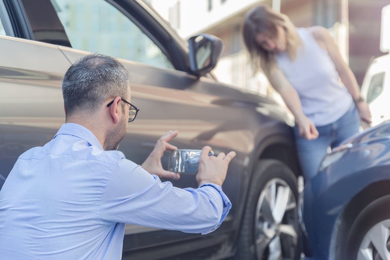 Photographing Car After A Traffic Accident