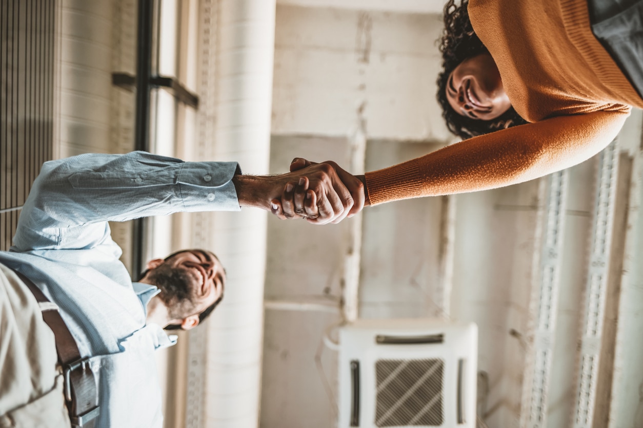 Client and Lawyer Shaking hands