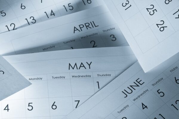 calendar pages car accident claim timeline